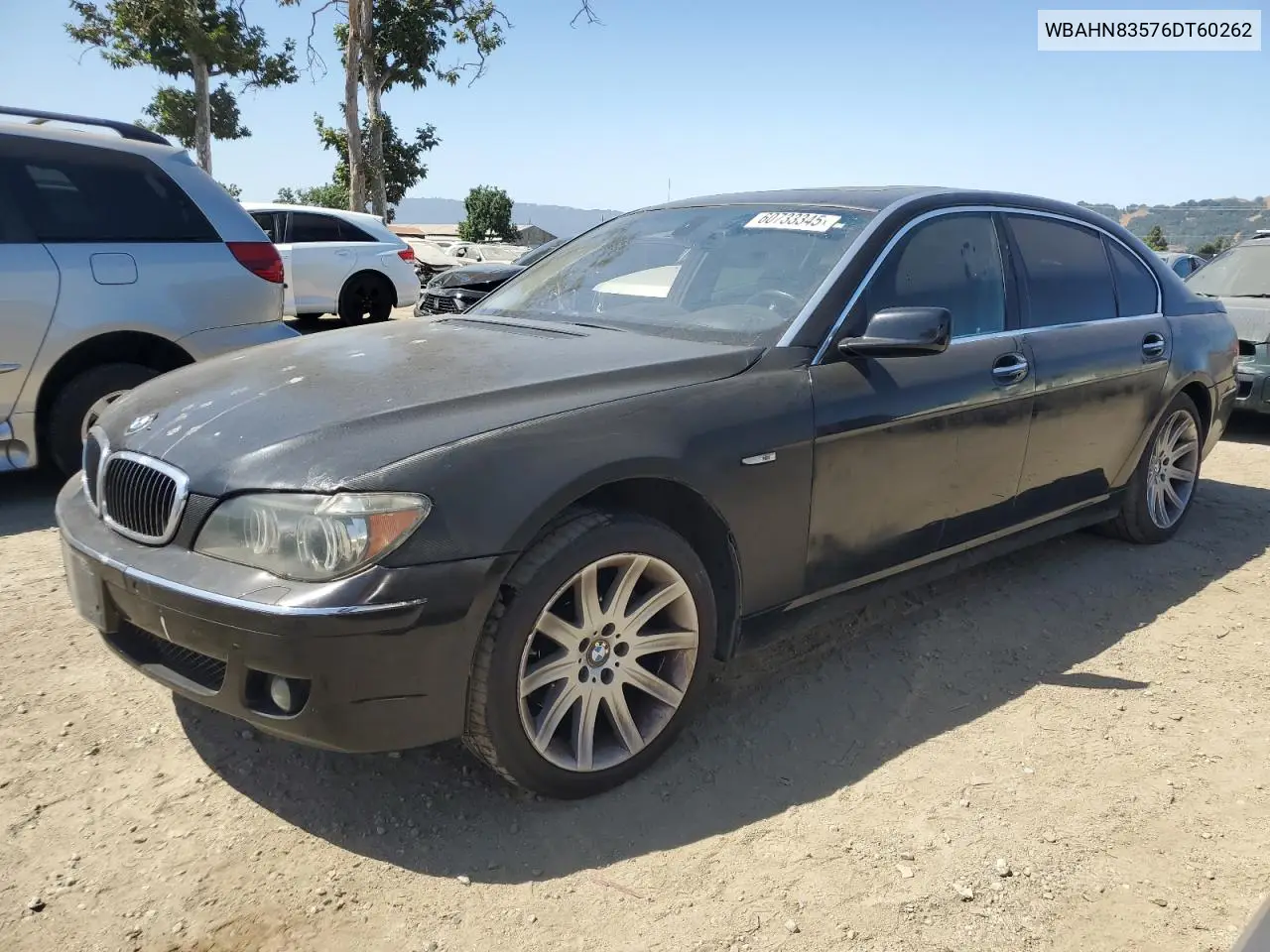 2006 BMW 750 Li VIN: WBAHN83576DT60262 Lot: 60733345