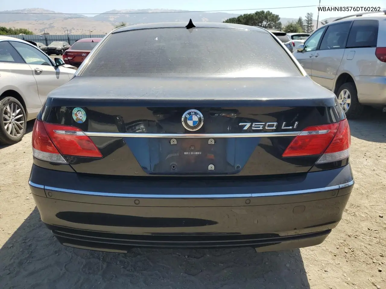 2006 BMW 750 Li VIN: WBAHN83576DT60262 Lot: 60733345