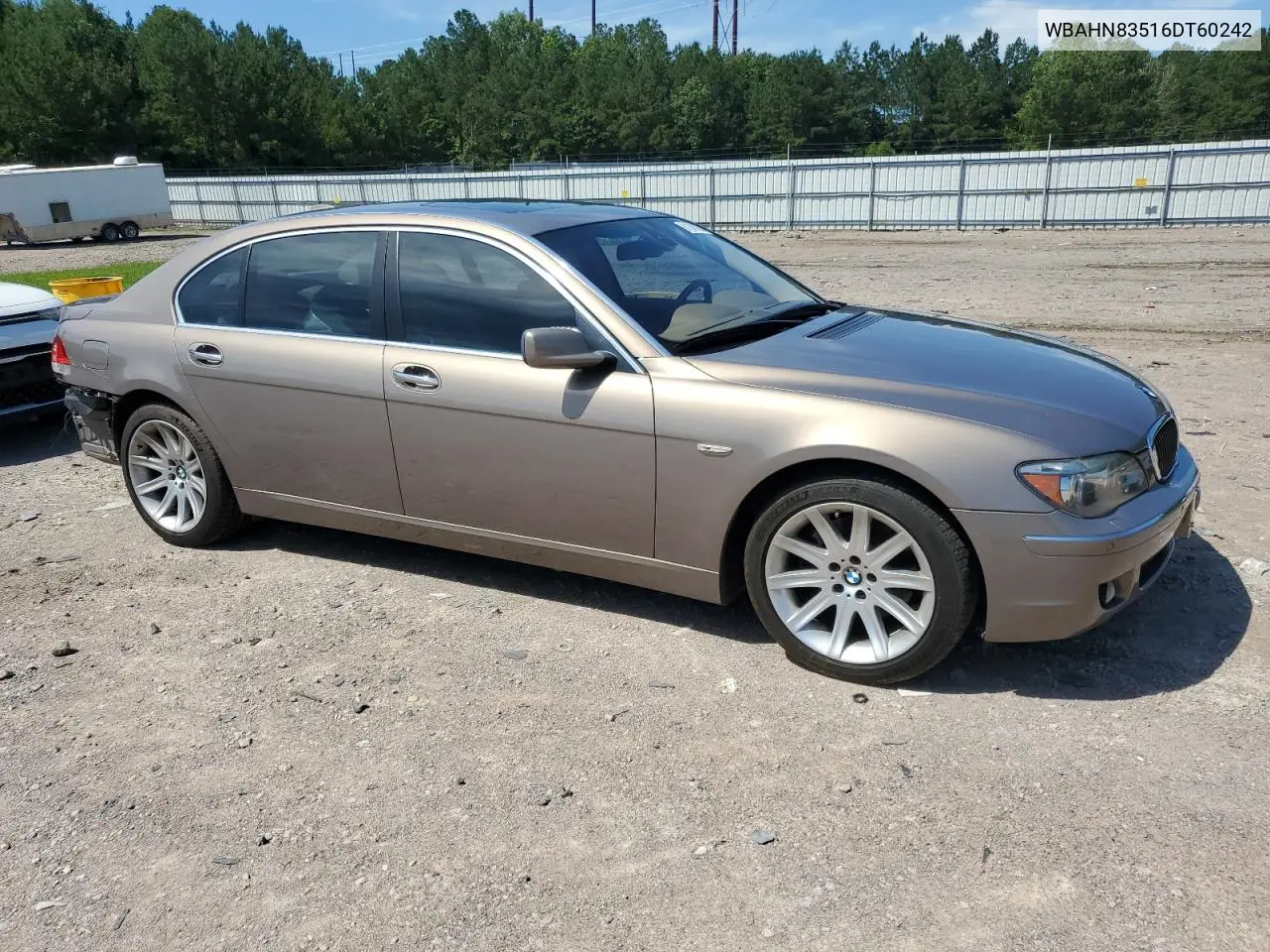 2006 BMW 750 Li VIN: WBAHN83516DT60242 Lot: 61361855