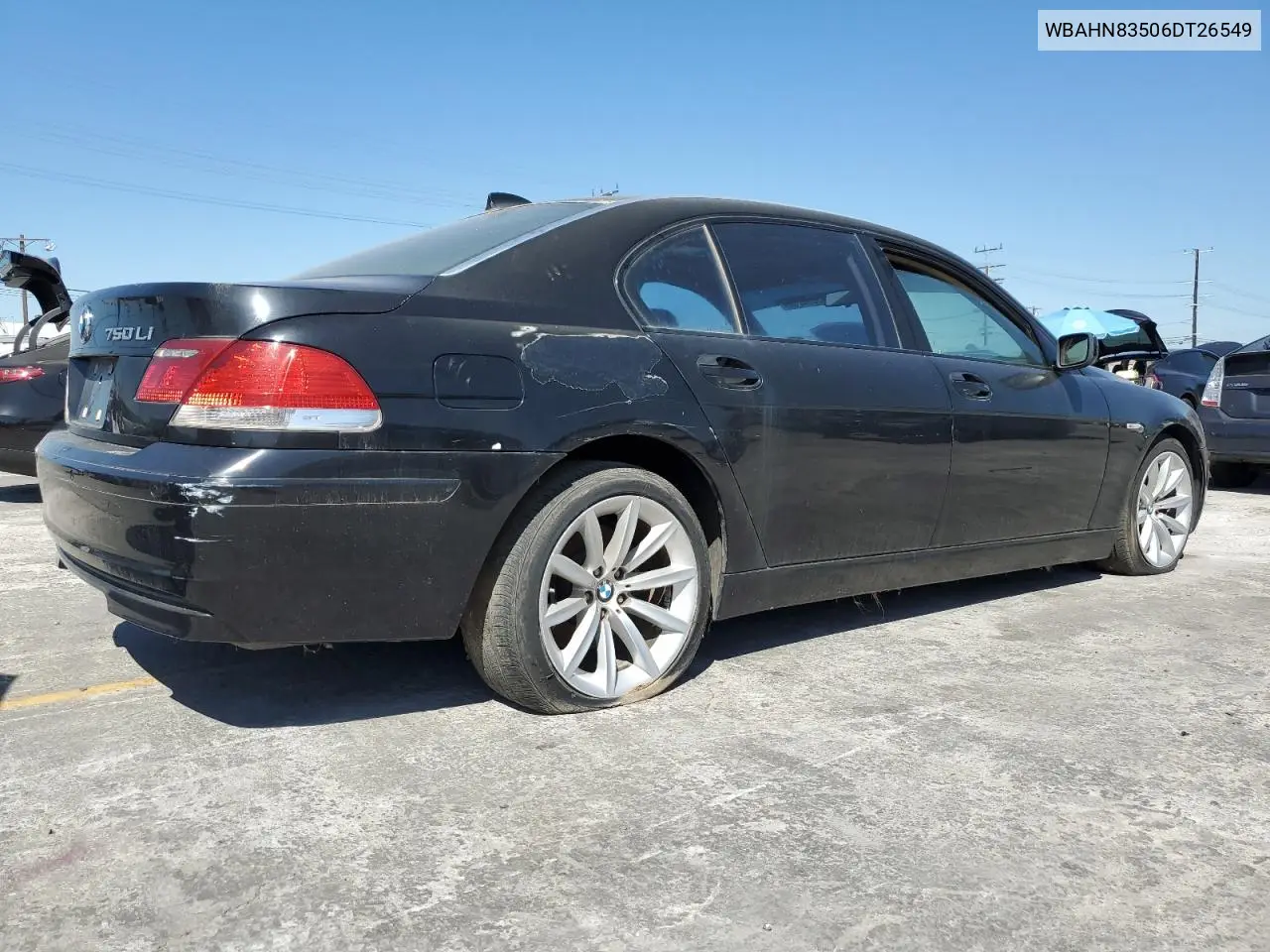 2006 BMW 750 Li VIN: WBAHN83506DT26549 Lot: 63866755