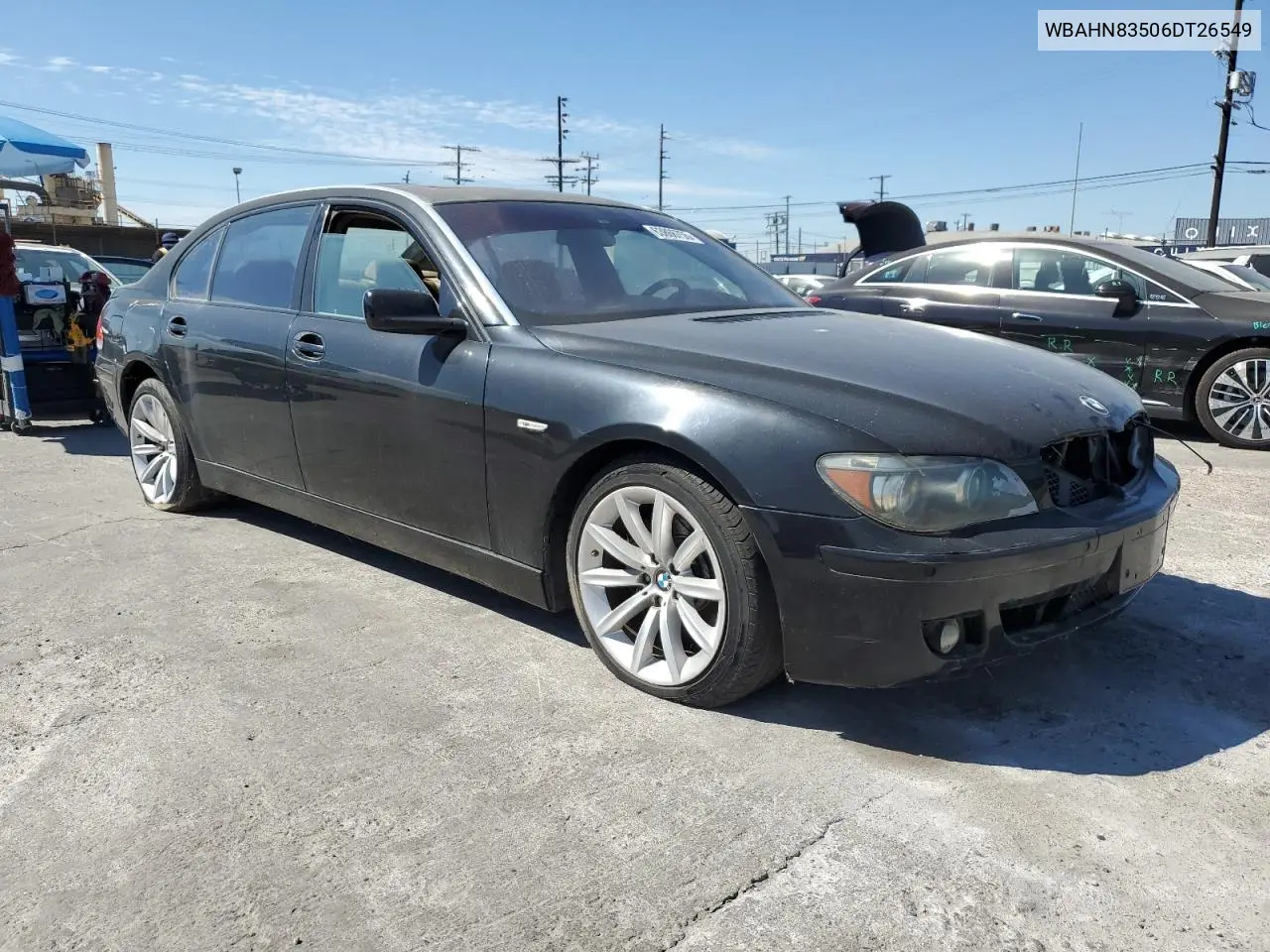 2006 BMW 750 Li VIN: WBAHN83506DT26549 Lot: 63866755