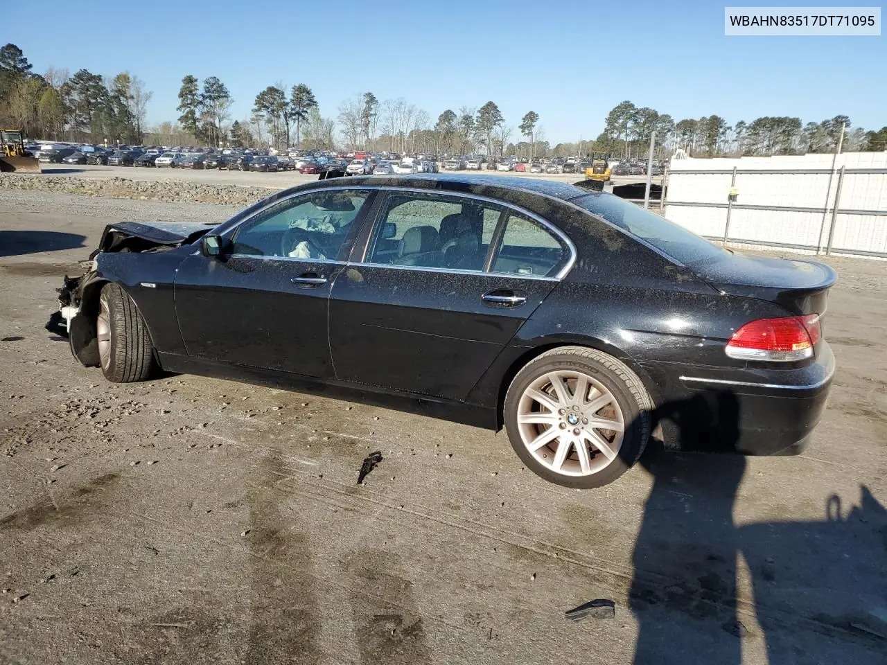 2007 BMW 750 VIN: WBAHN83517DT71095 Lot: 50704295