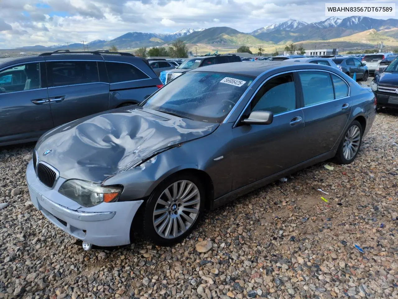2007 BMW 750 VIN: WBAHN83567DT67589 Lot: 56986425