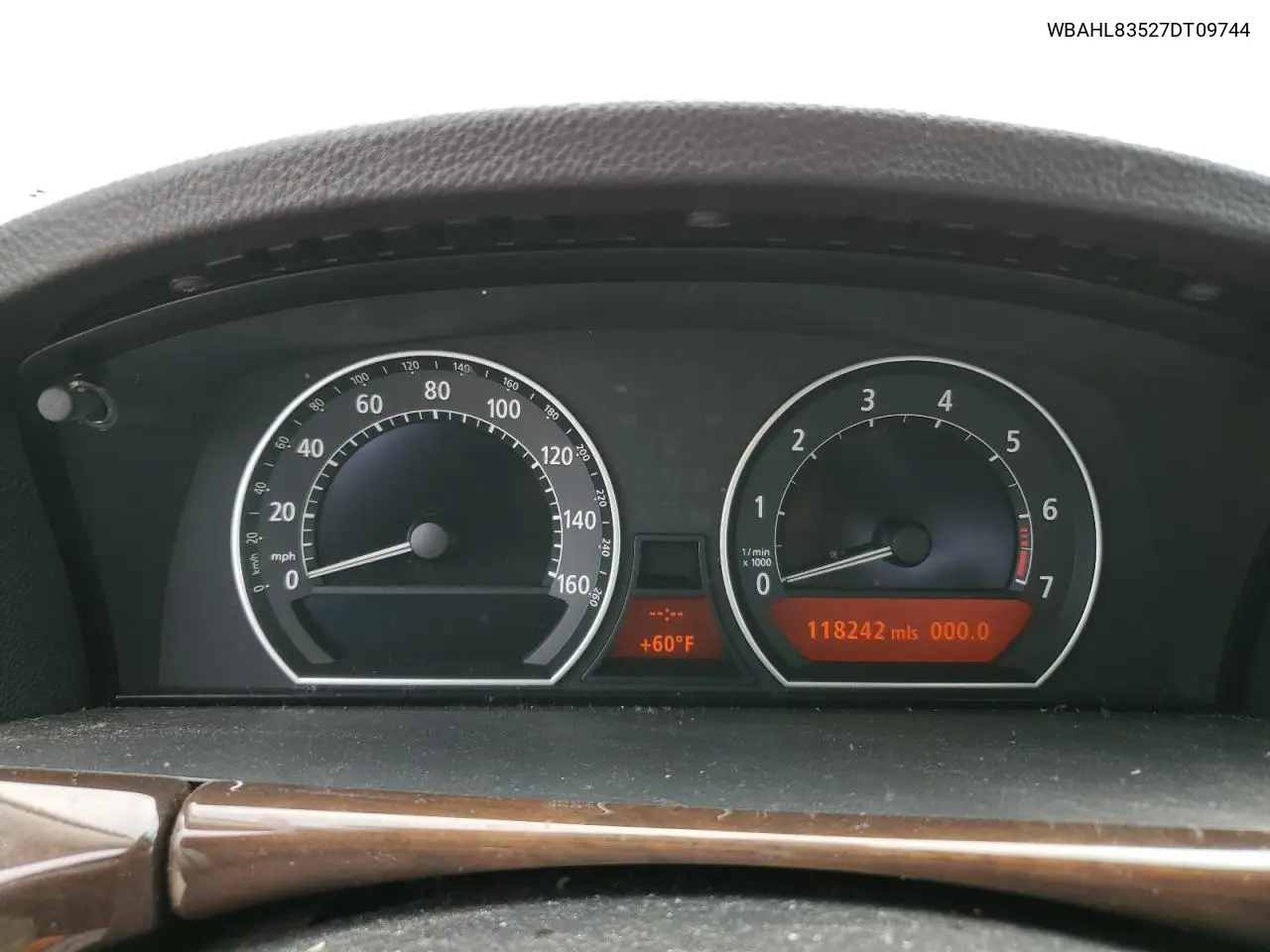 2007 BMW 750 I VIN: WBAHL83527DT09744 Lot: 62309195
