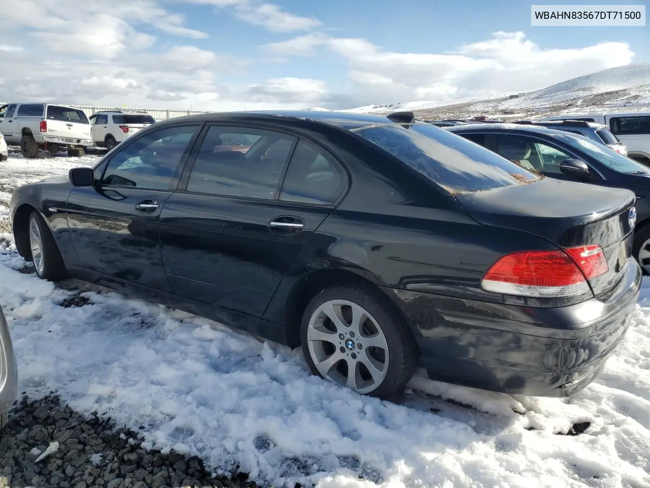 2007 BMW 750 VIN: WBAHN83567DT71500 Lot: 89254935