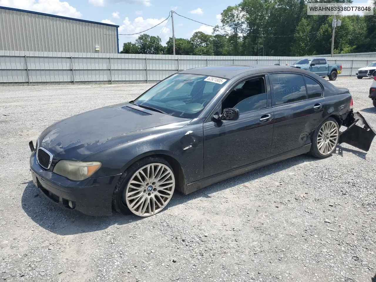 2008 BMW 750 Li VIN: WBAHN83538DT78048 Lot: 62921805