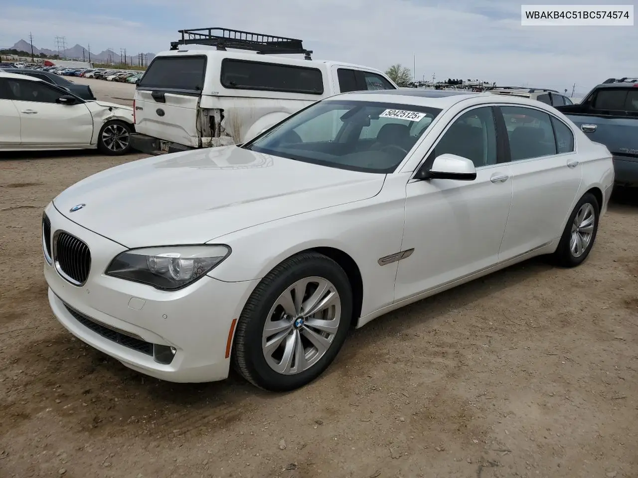 2011 BMW 740 Li VIN: WBAKB4C51BC574574 Lot: 50425125