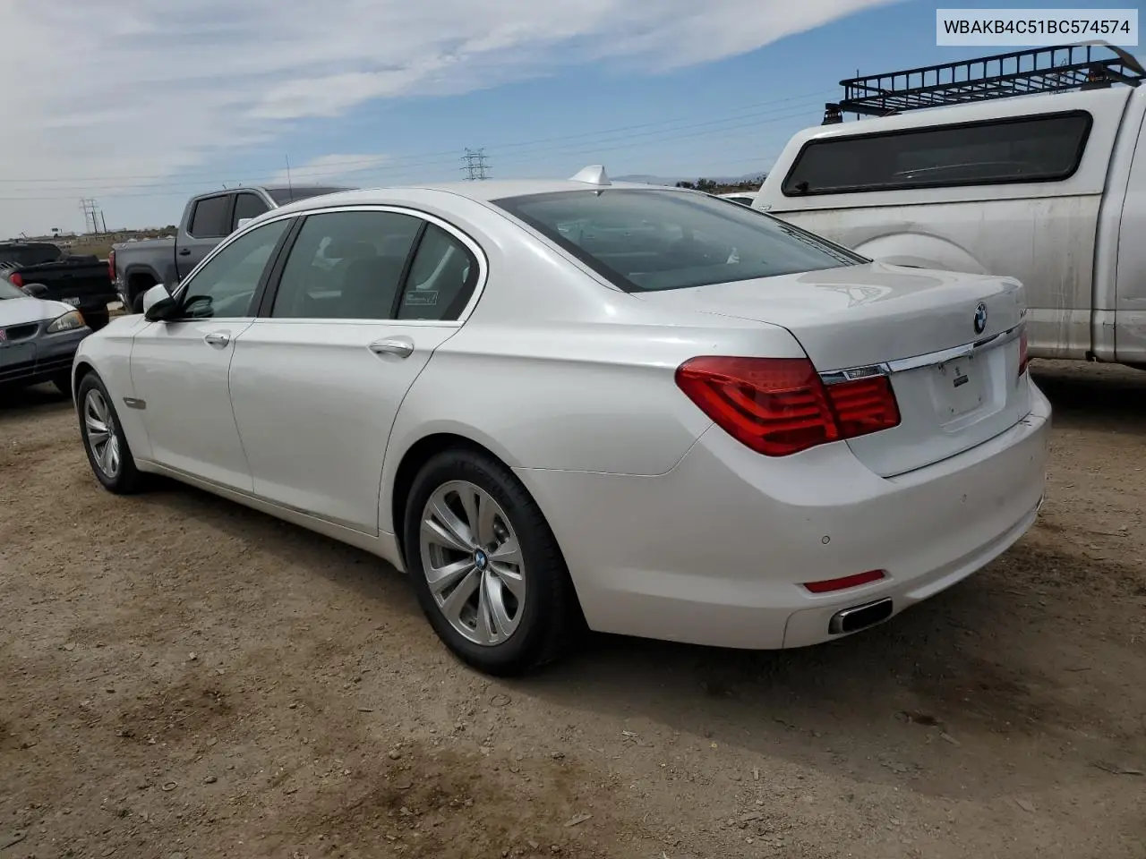 2011 BMW 740 Li VIN: WBAKB4C51BC574574 Lot: 50425125
