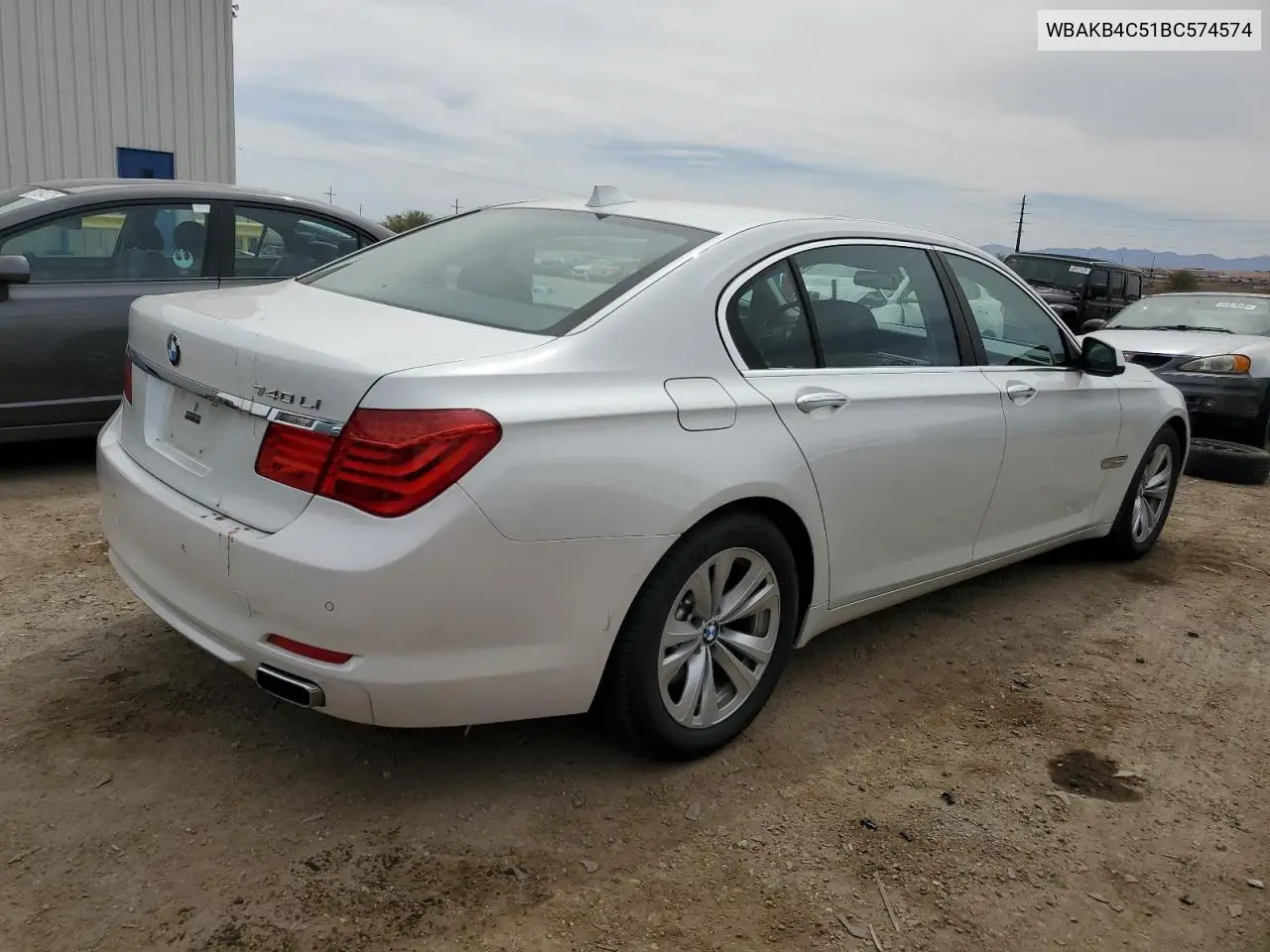 2011 BMW 740 Li VIN: WBAKB4C51BC574574 Lot: 50425125