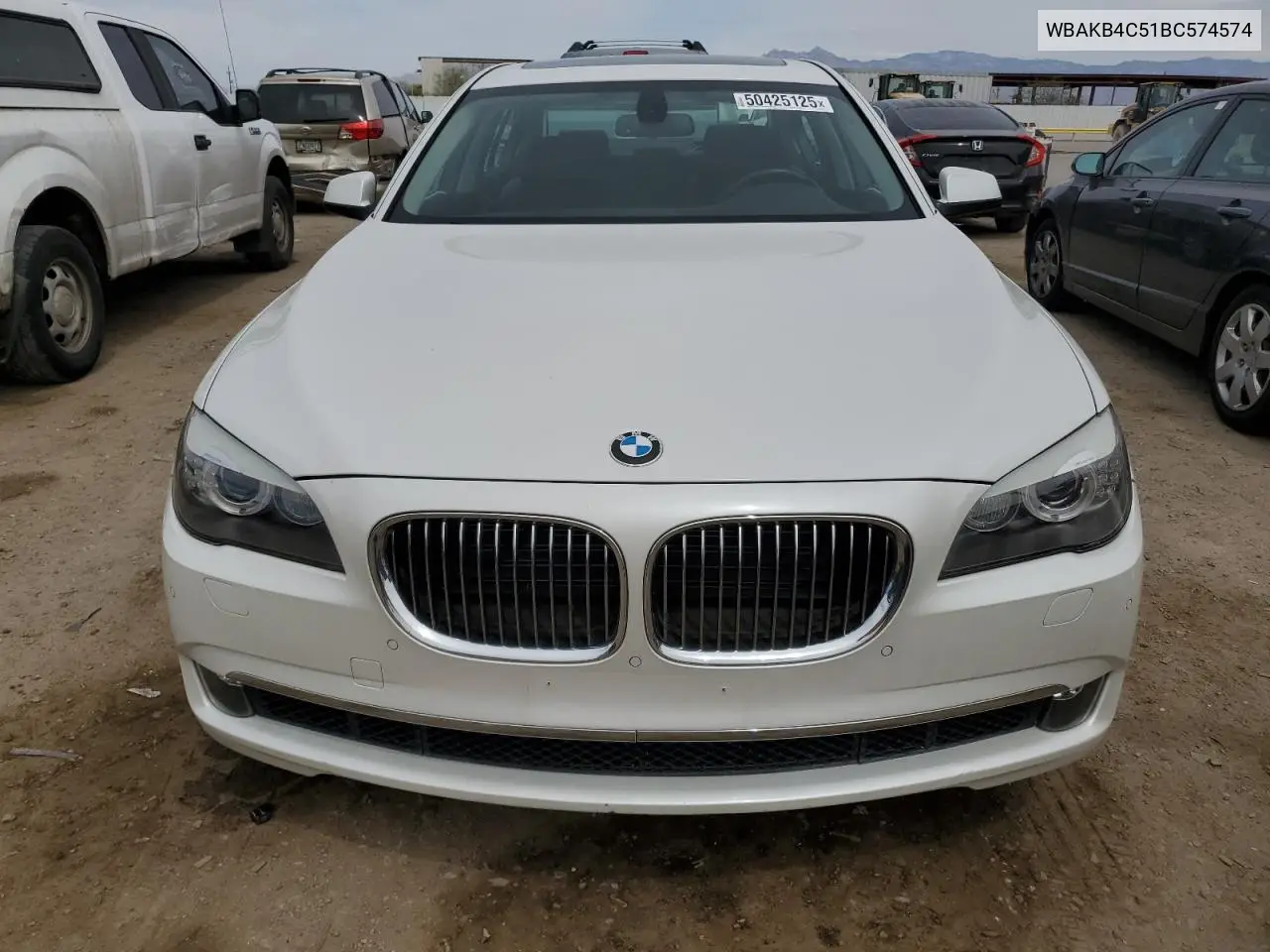 2011 BMW 740 Li VIN: WBAKB4C51BC574574 Lot: 50425125