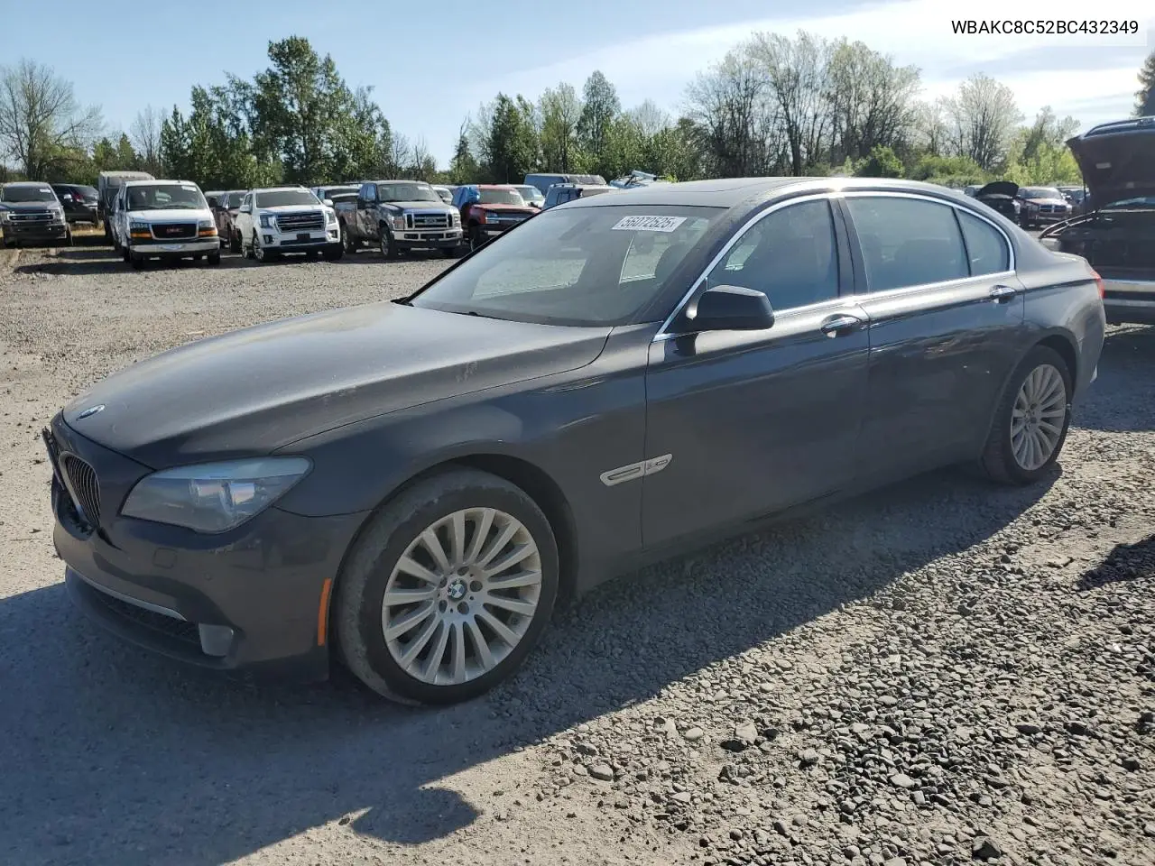 2011 BMW 750 Lxi VIN: WBAKC8C52BC432349 Lot: 56072525