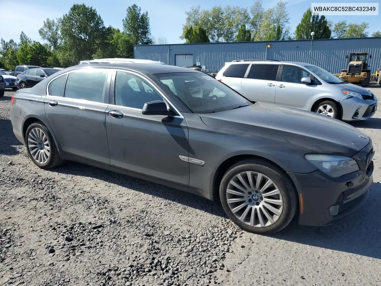 2011 BMW 750 Lxi VIN: WBAKC8C52BC432349 Lot: 56072525