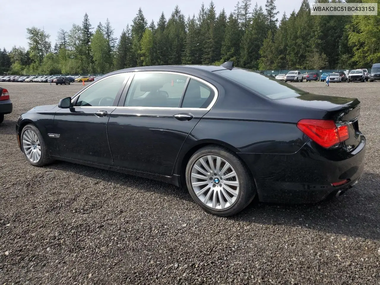 2011 BMW 750 Lxi VIN: WBAKC8C51BC433153 Lot: 56578655