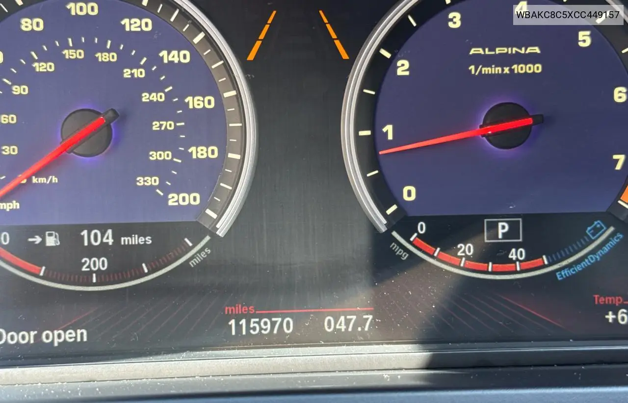 2012 BMW Alpina B7 VIN: WBAKC8C5XCC449157 Lot: 56779965