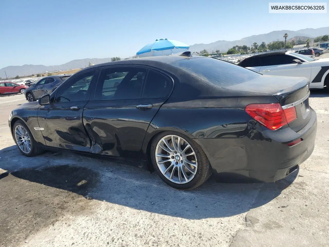 2012 BMW 750 Li VIN: WBAKB8C58CC963205 Lot: 61943225