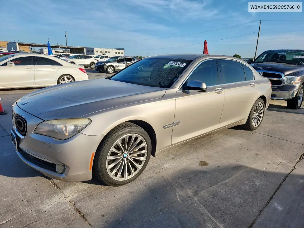 2012 BMW 740 Li VIN: WBAKB4C59CC576610 Lot: 62762465