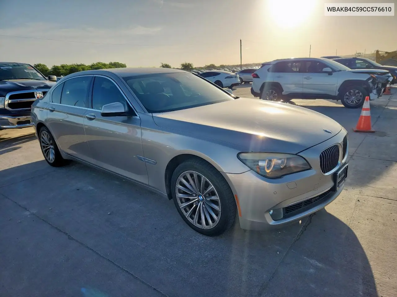 2012 BMW 740 Li VIN: WBAKB4C59CC576610 Lot: 62762465