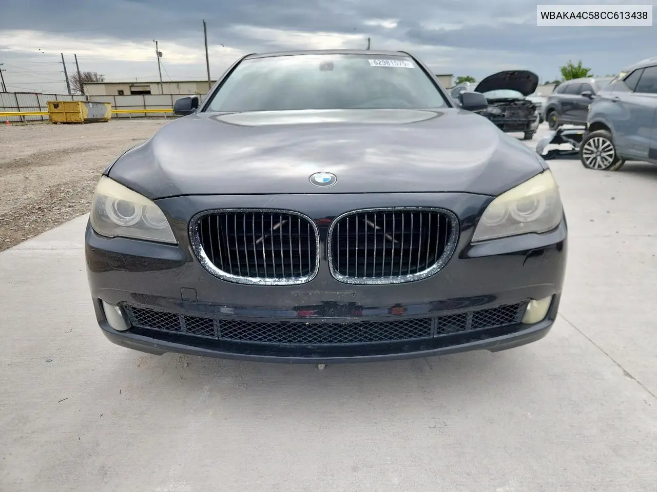 2012 BMW 740 I VIN: WBAKA4C58CC613438 Lot: 62981575