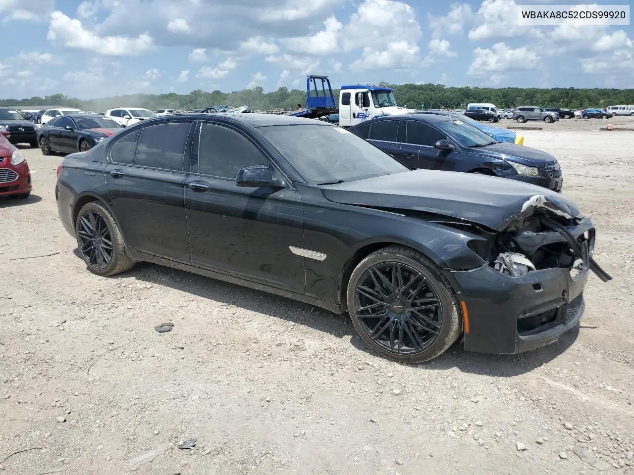 2012 BMW 750 I VIN: WBAKA8C52CDS99920 Lot: 63025385