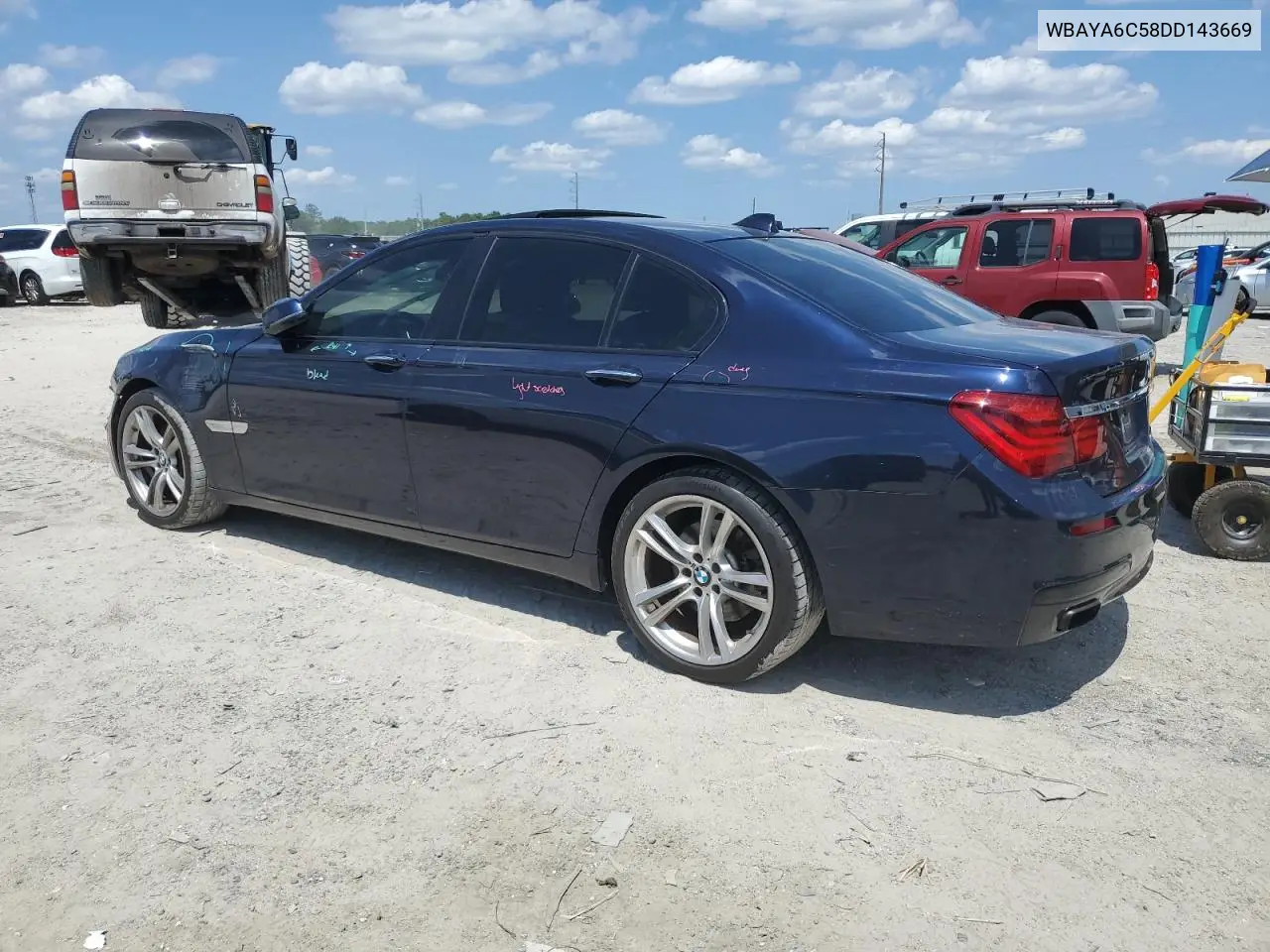 2013 BMW 740 I VIN: WBAYA6C58DD143669 Lot: 56304195