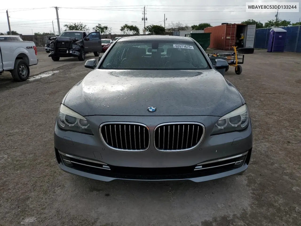 2013 BMW 750 Li VIN: WBAYE8C53DD133244 Lot: 62671675
