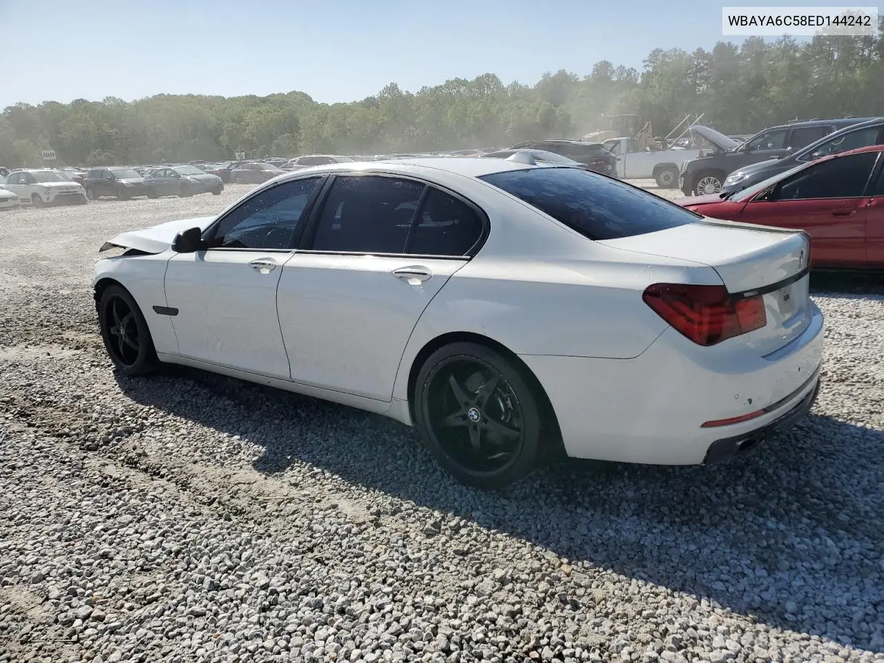 2014 BMW 740 I VIN: WBAYA6C58ED144242 Lot: 52522295