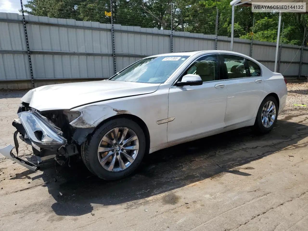 2014 BMW 740 I VIN: WBAYA6C51ED144132 Lot: 55131365
