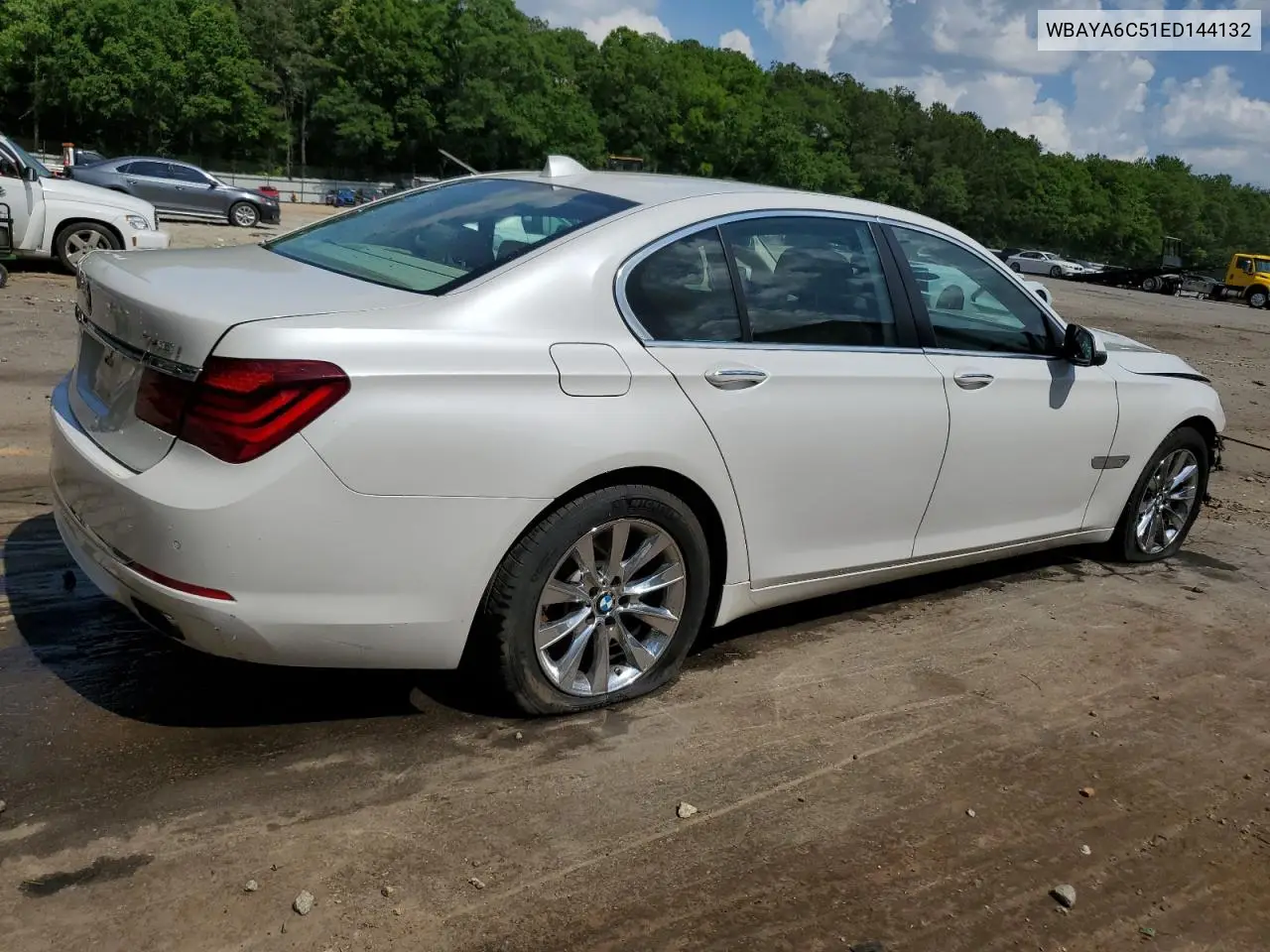 2014 BMW 740 I VIN: WBAYA6C51ED144132 Lot: 55131365