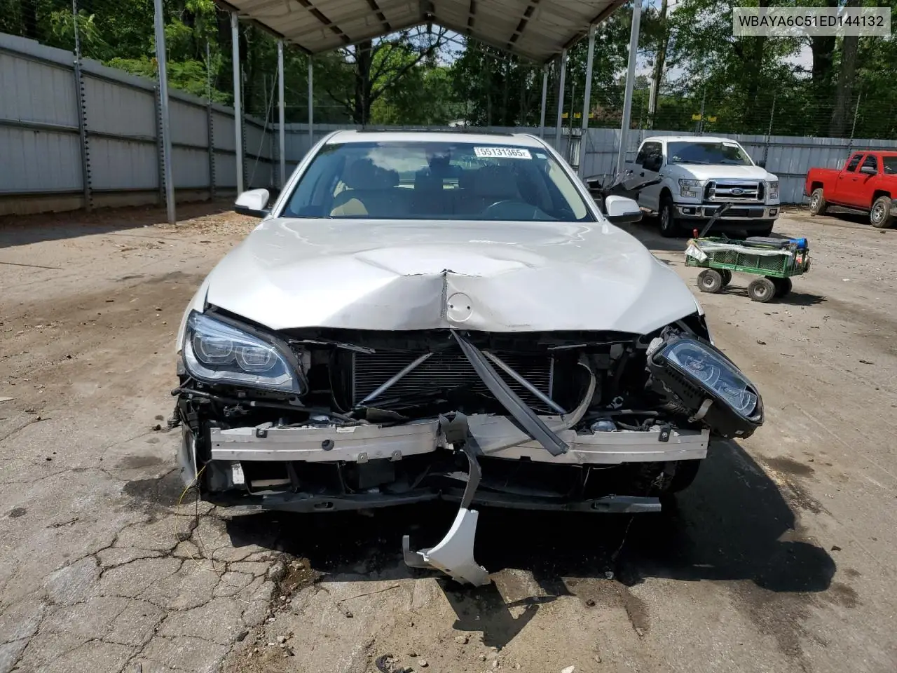 2014 BMW 740 I VIN: WBAYA6C51ED144132 Lot: 55131365