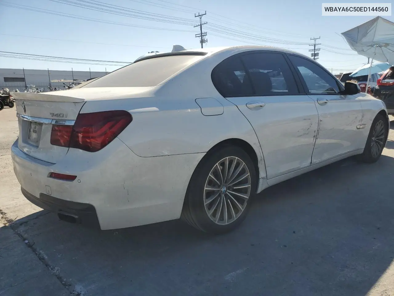 2014 BMW 740 I VIN: WBAYA6C50ED144560 Lot: 61612265