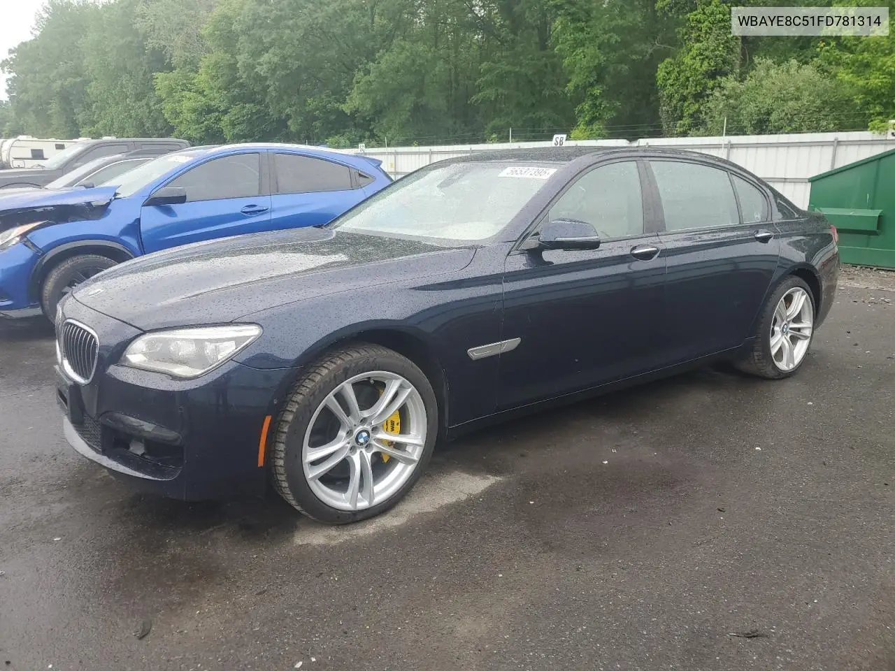 2015 BMW 750 Li VIN: WBAYE8C51FD781314 Lot: 56537395