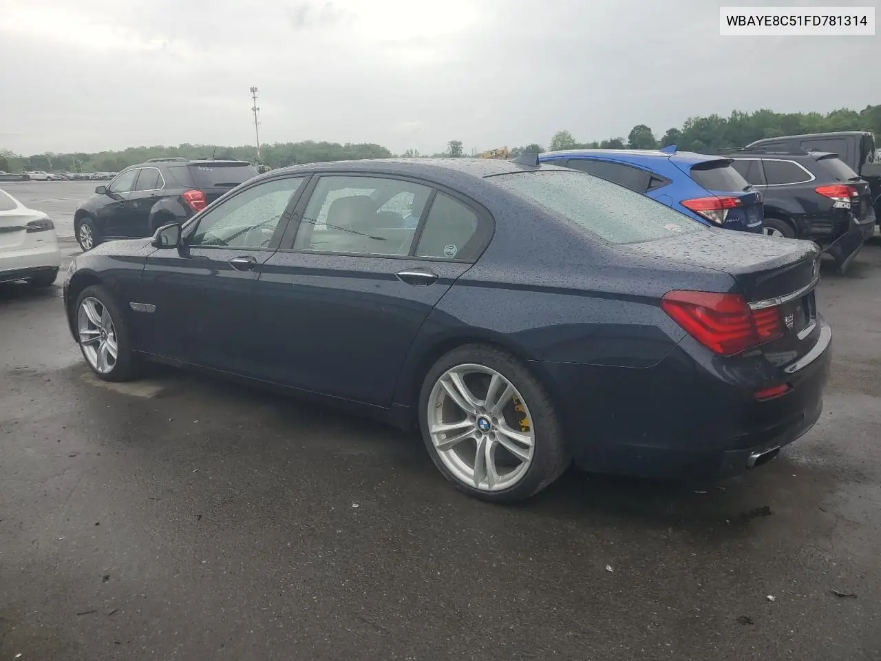 2015 BMW 750 Li VIN: WBAYE8C51FD781314 Lot: 56537395