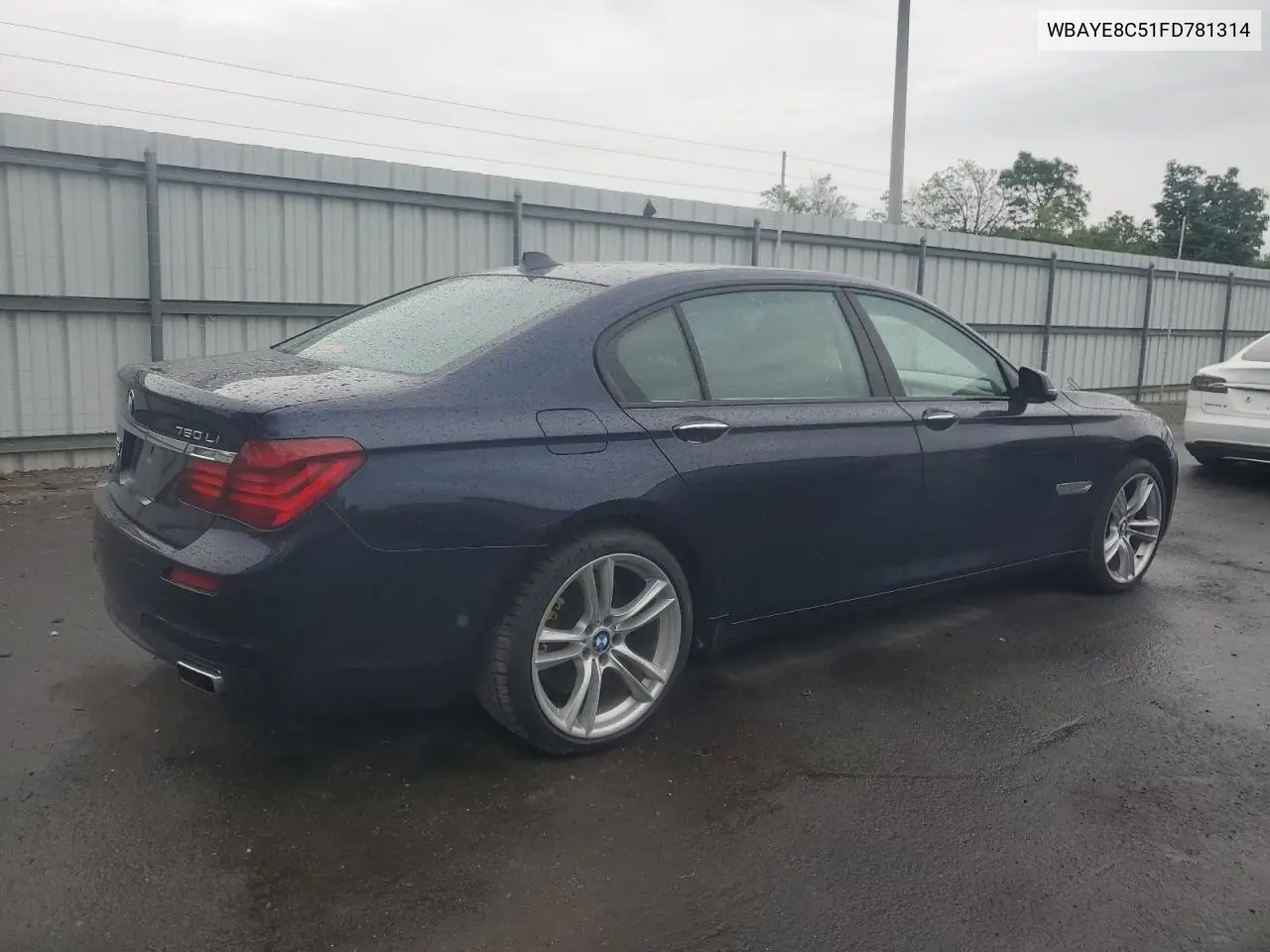 2015 BMW 750 Li VIN: WBAYE8C51FD781314 Lot: 56537395