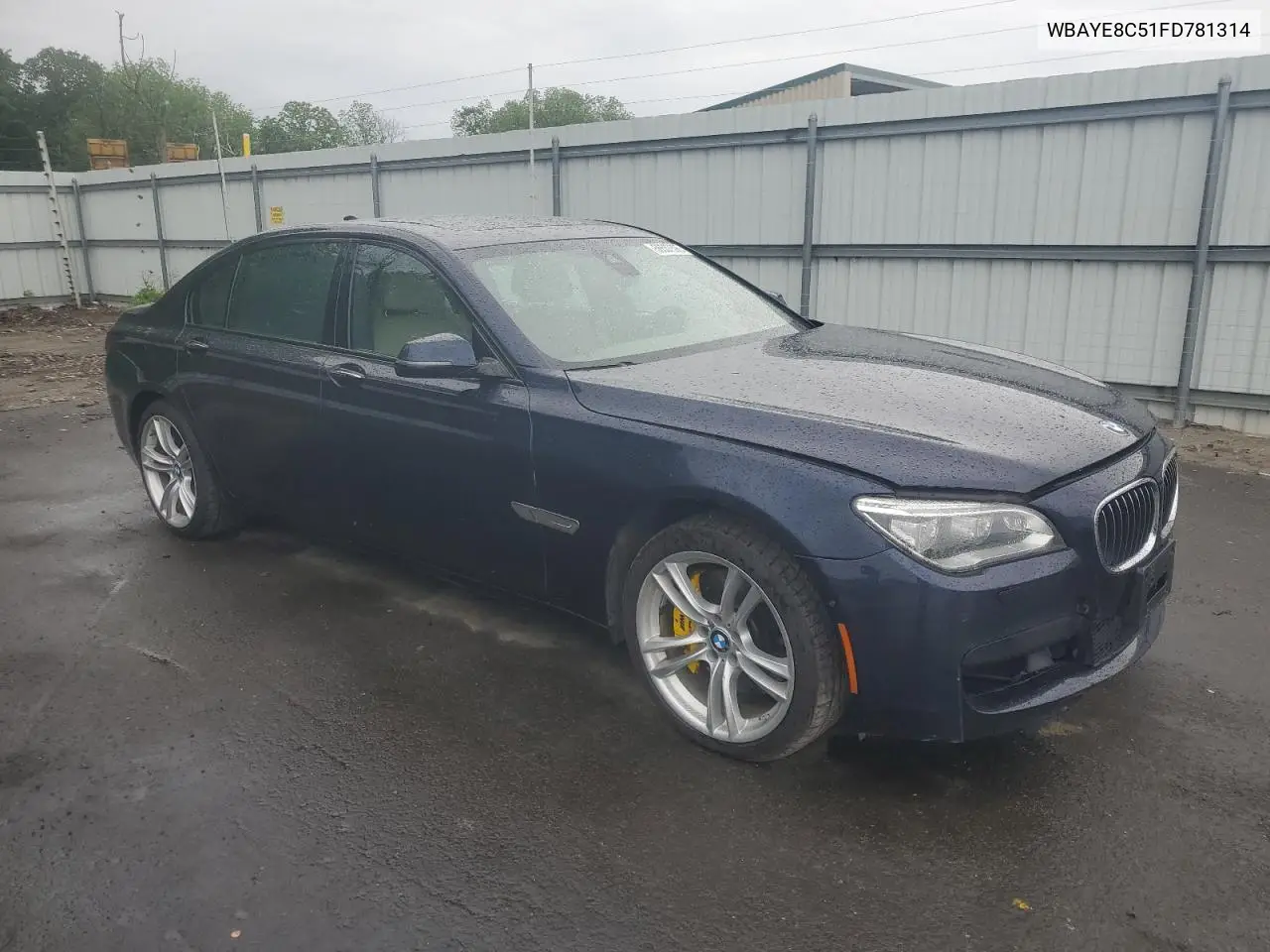 2015 BMW 750 Li VIN: WBAYE8C51FD781314 Lot: 56537395