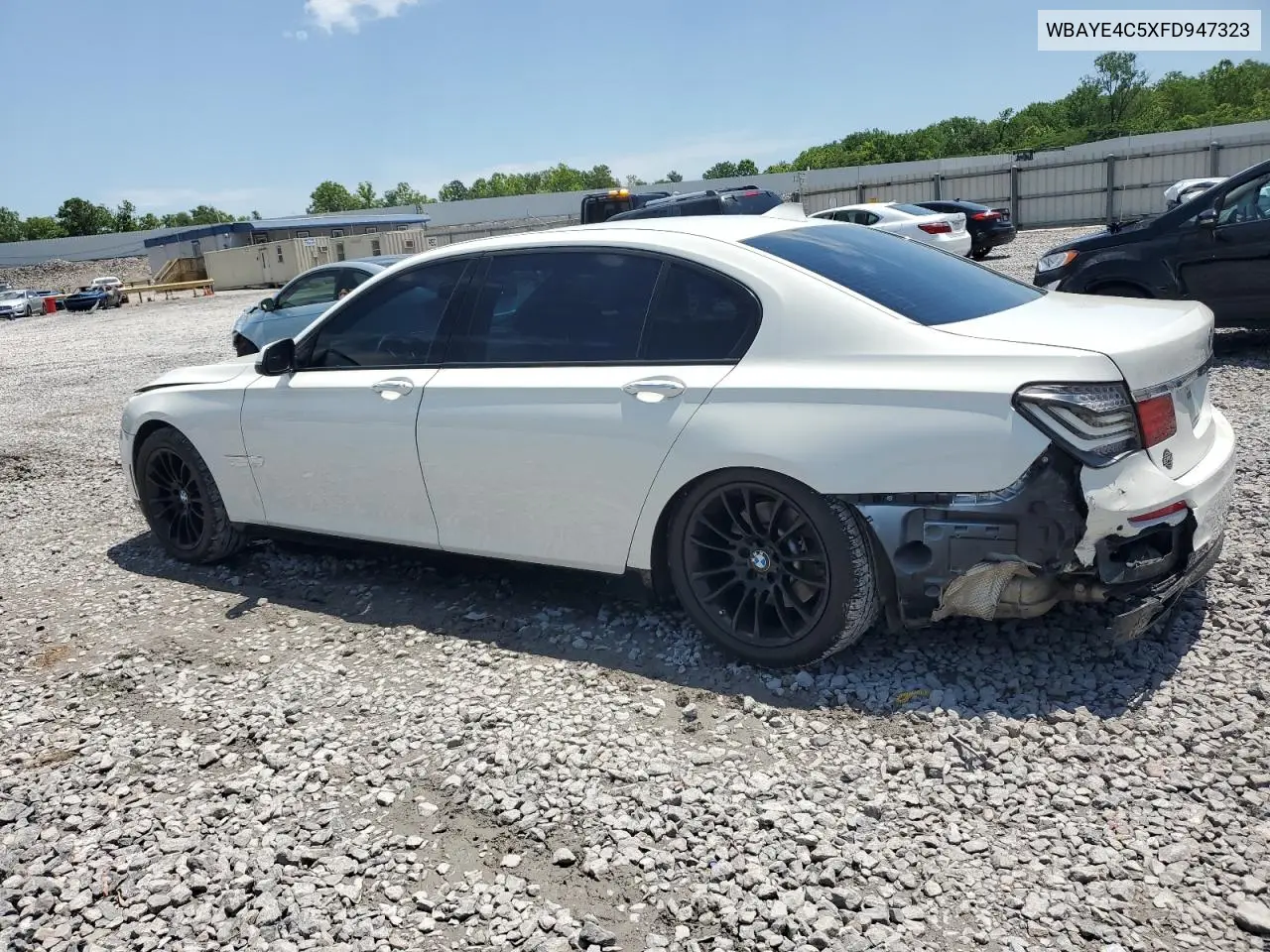 2015 BMW 740 Li VIN: WBAYE4C5XFD947323 Lot: 56962915