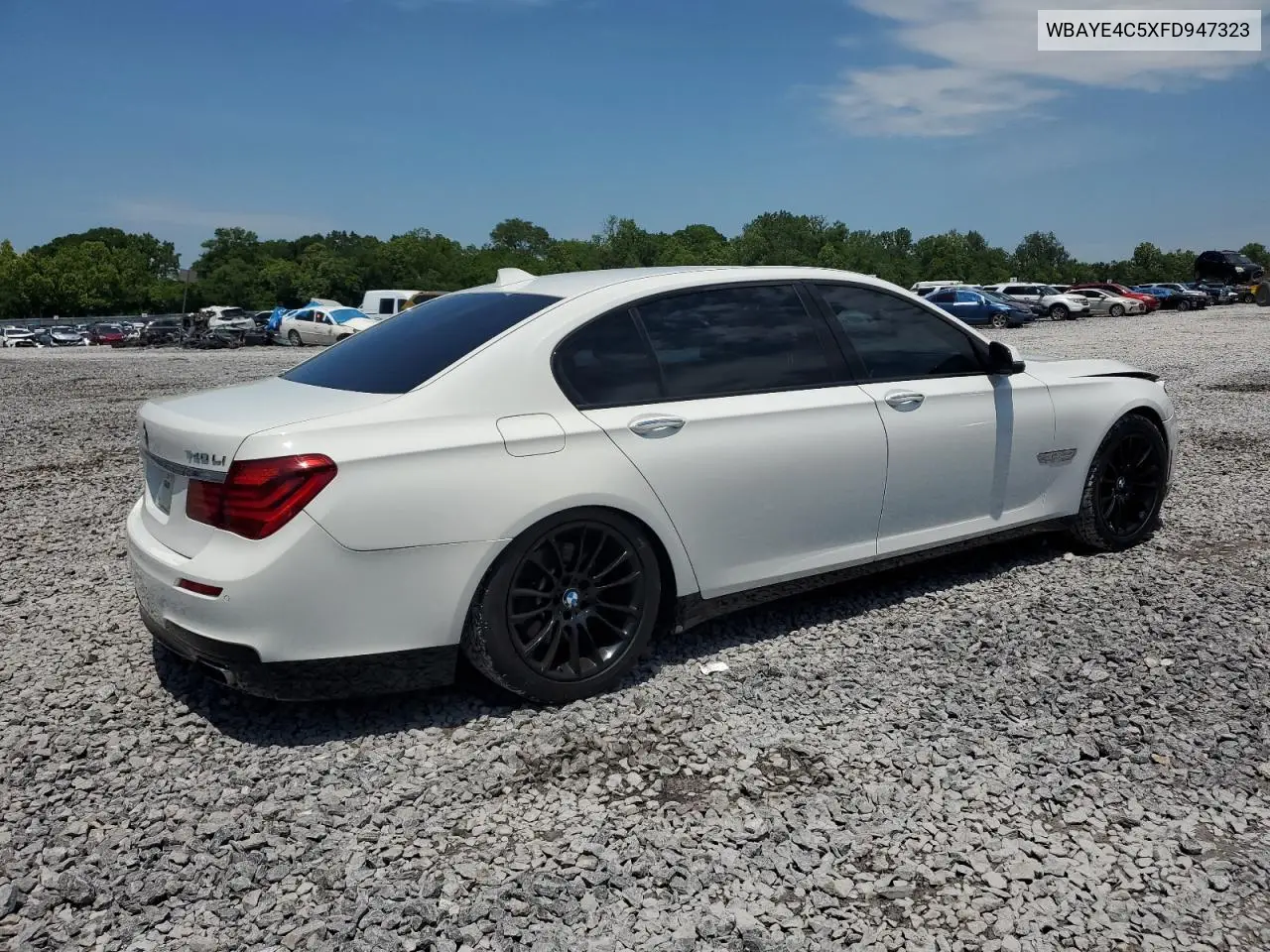 2015 BMW 740 Li VIN: WBAYE4C5XFD947323 Lot: 56962915
