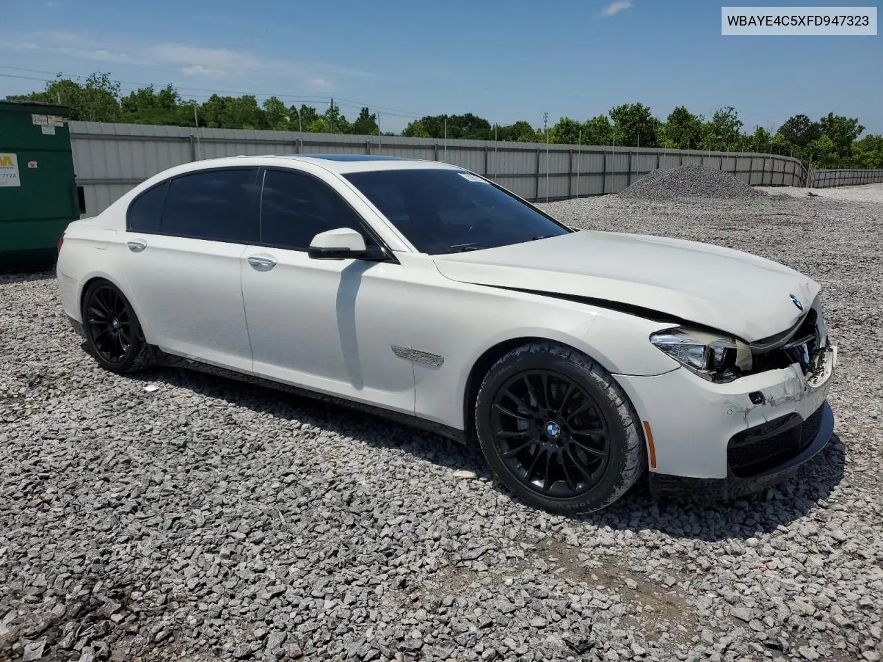 2015 BMW 740 Li VIN: WBAYE4C5XFD947323 Lot: 56962915