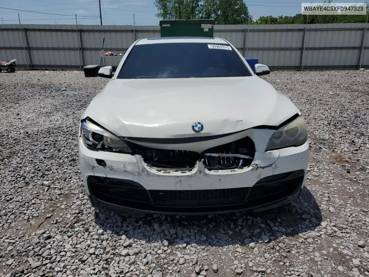 2015 BMW 740 Li VIN: WBAYE4C5XFD947323 Lot: 56962915
