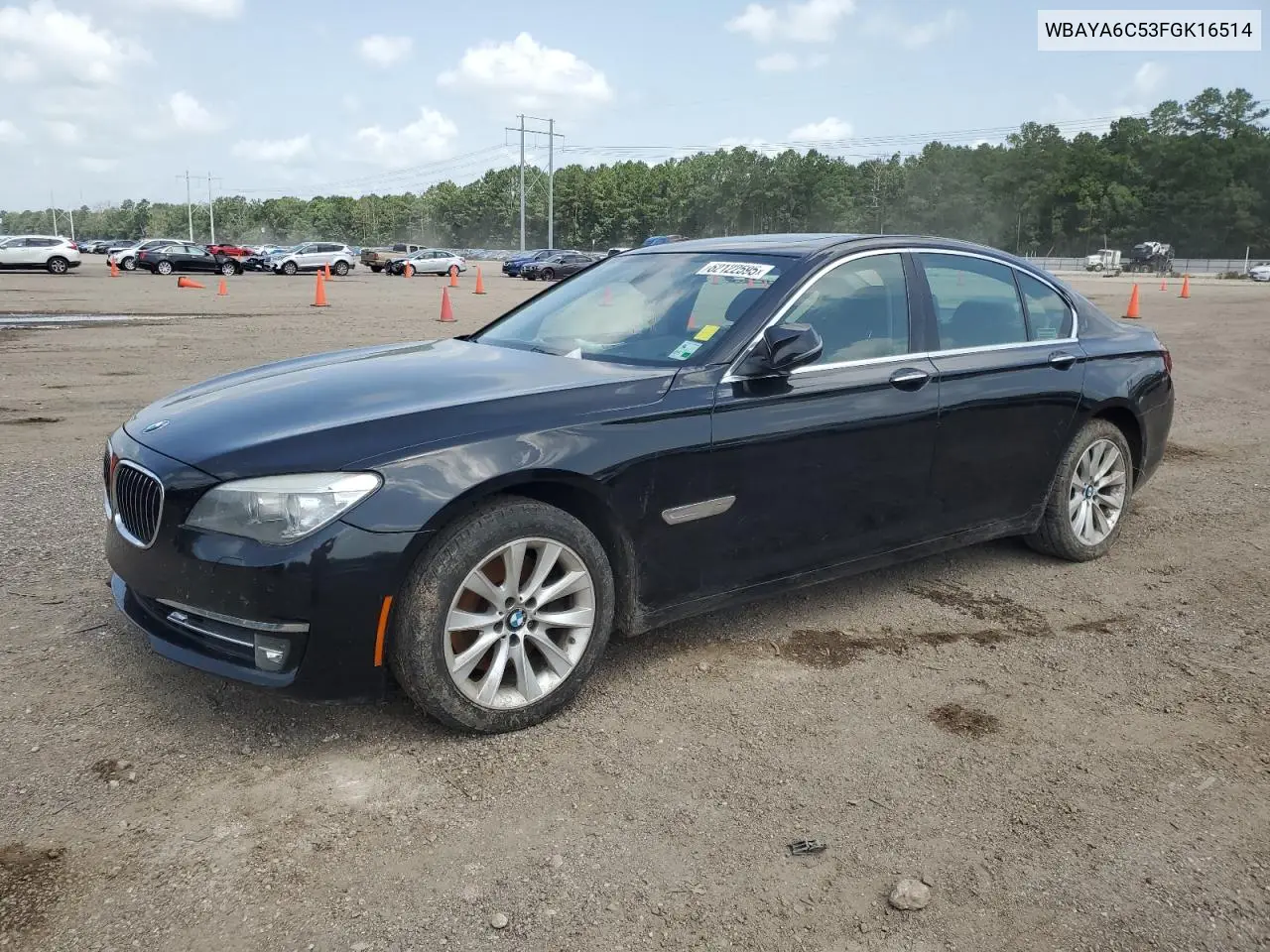 2015 BMW 740 I VIN: WBAYA6C53FGK16514 Lot: 62122595