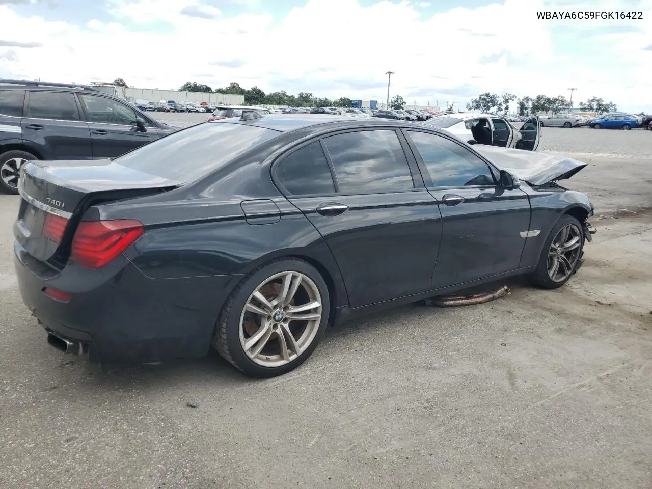 2015 BMW 740 I VIN: WBAYA6C59FGK16422 Lot: 62508495