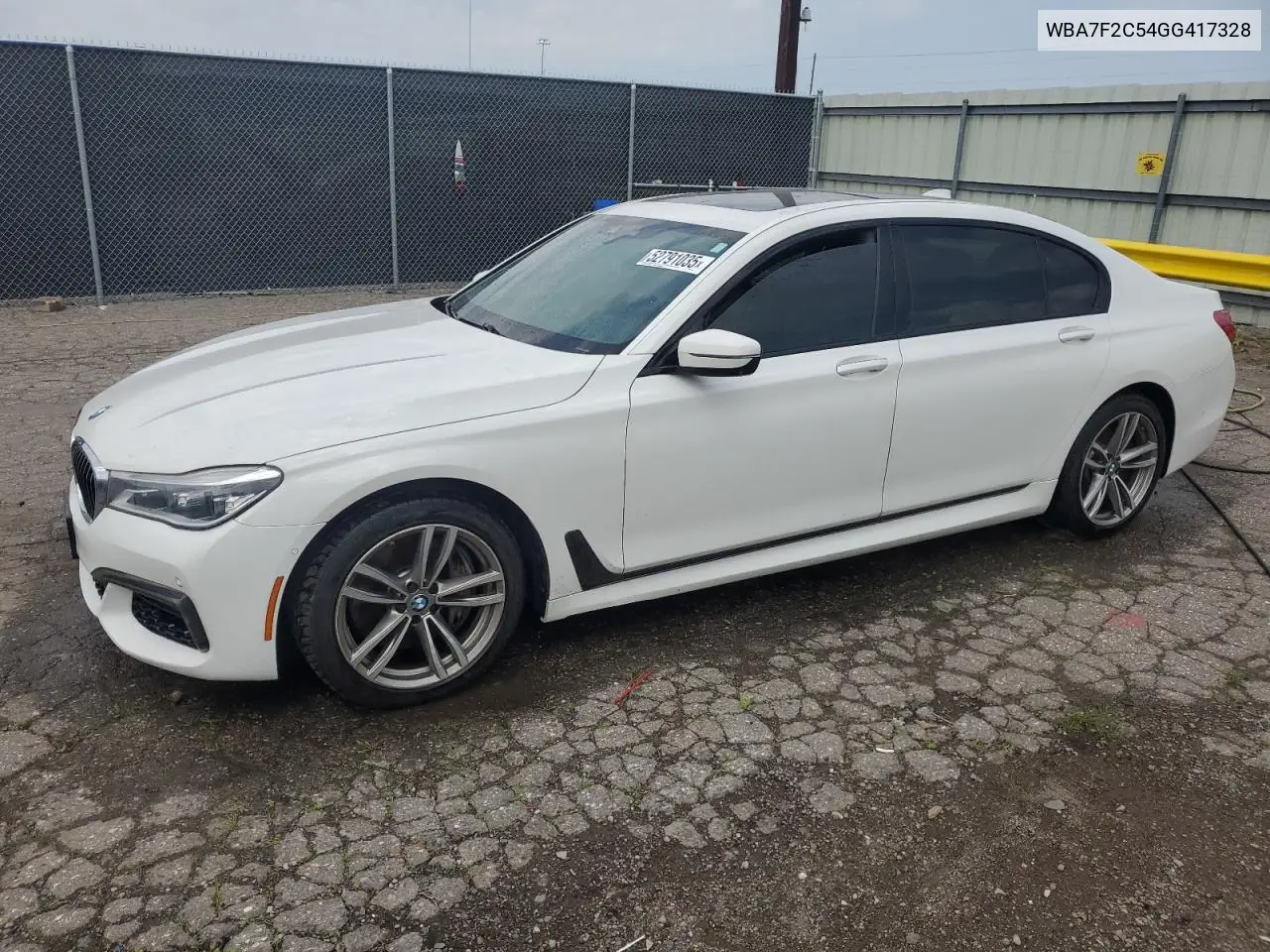 2016 BMW 750 Xi VIN: WBA7F2C54GG417328 Lot: 52791035