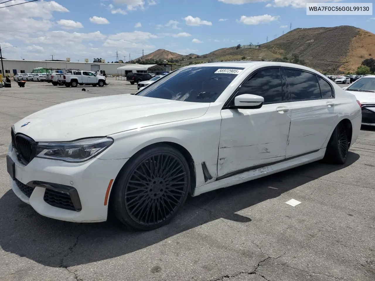 2016 BMW 750 I VIN: WBA7F0C56GGL99130 Lot: 56972905