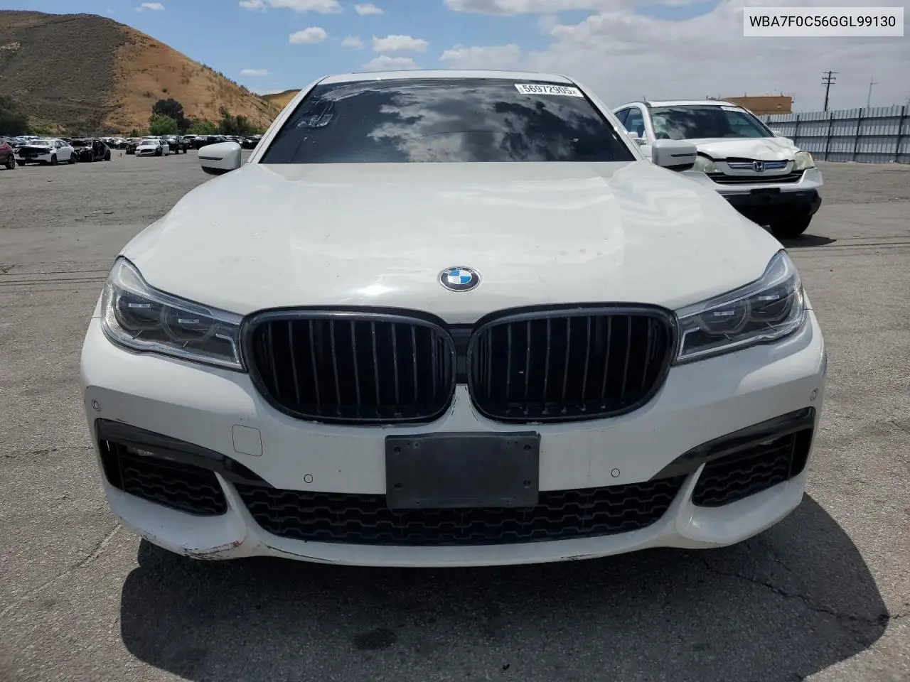 2016 BMW 750 I VIN: WBA7F0C56GGL99130 Lot: 56972905