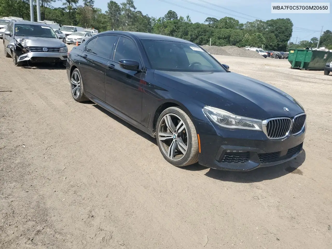 2016 BMW 750 I VIN: WBA7F0C57GGM20650 Lot: 57177555