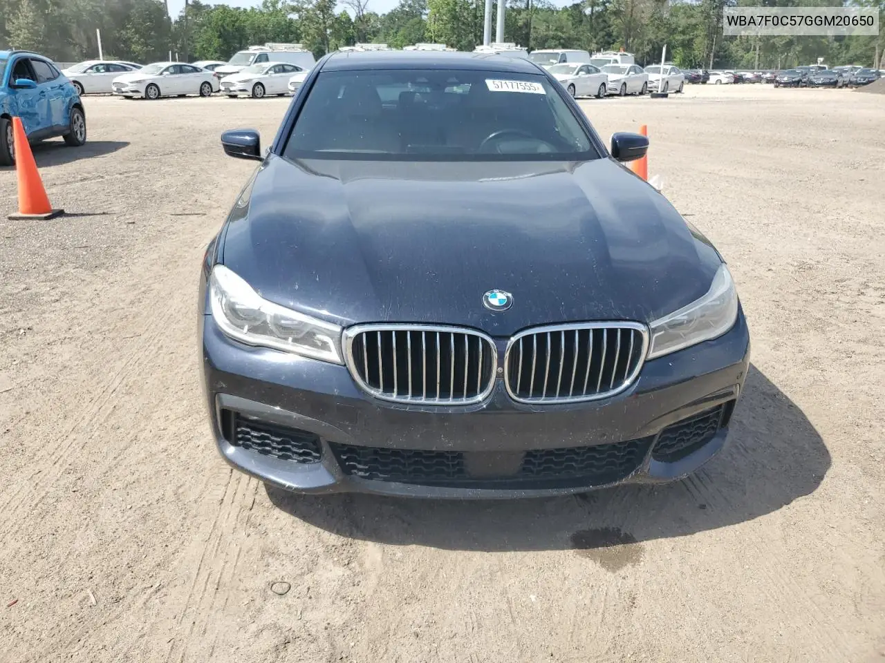 2016 BMW 750 I VIN: WBA7F0C57GGM20650 Lot: 57177555