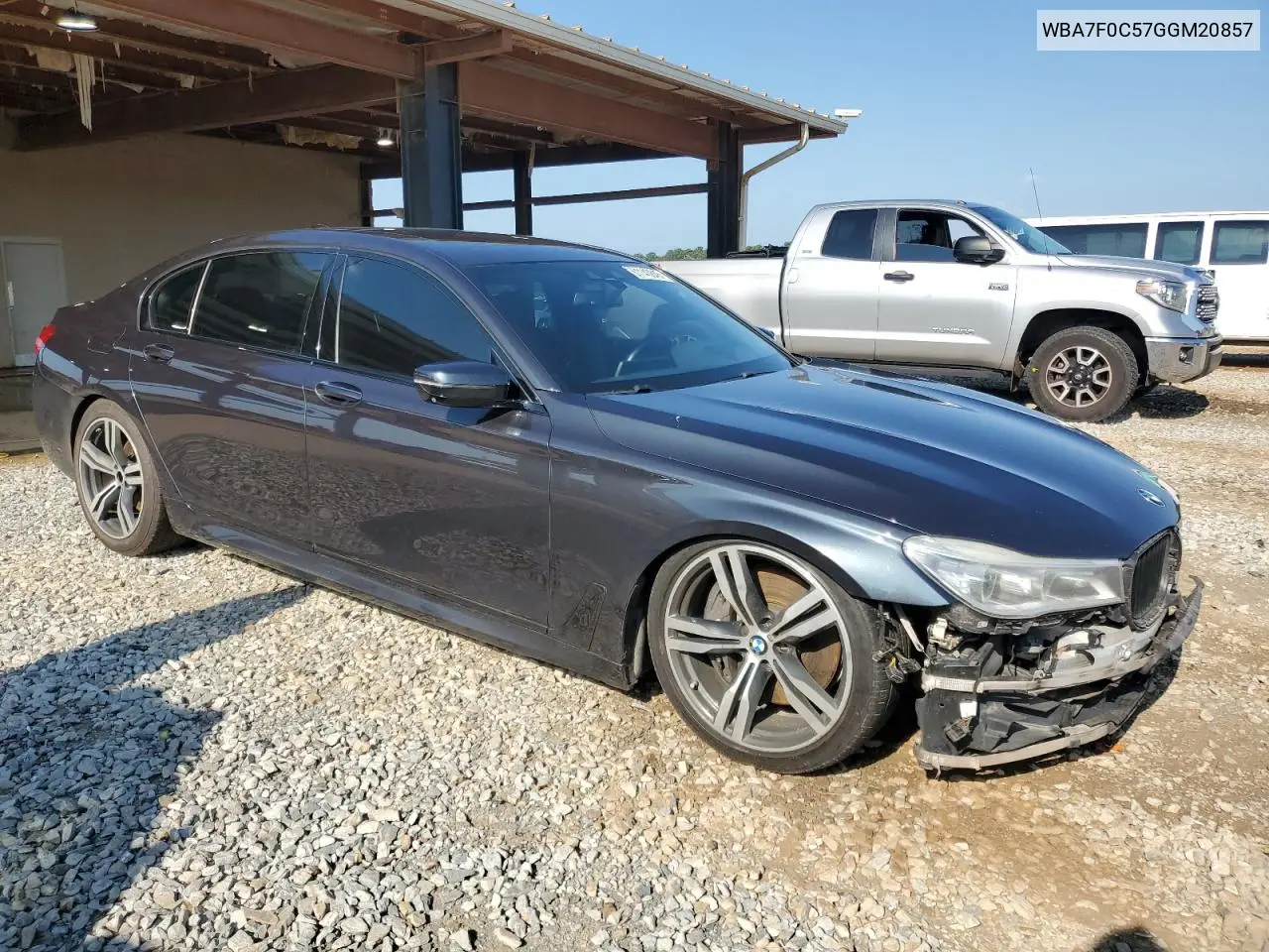 2016 BMW 750 I VIN: WBA7F0C57GGM20857 Lot: 61143845
