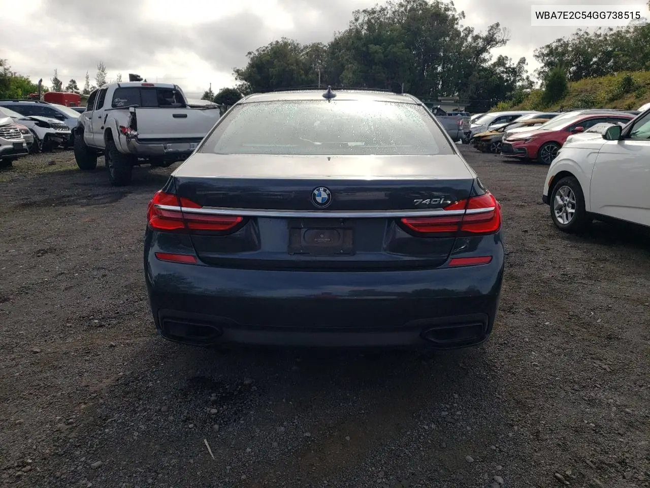 2016 BMW 740 I VIN: WBA7E2C54GG738515 Lot: 61997375