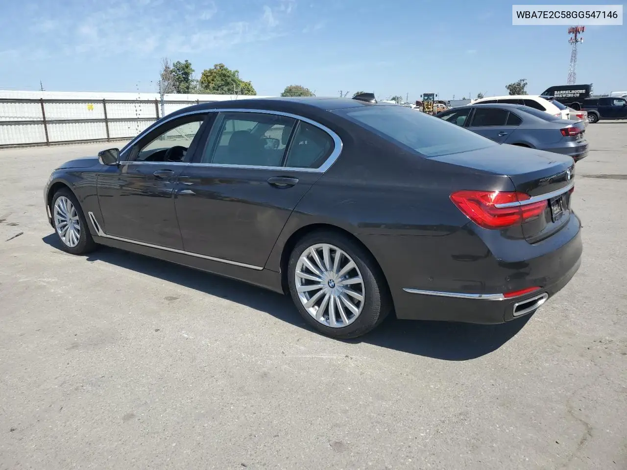 2016 BMW 740 I VIN: WBA7E2C58GG547146 Lot: 62217895