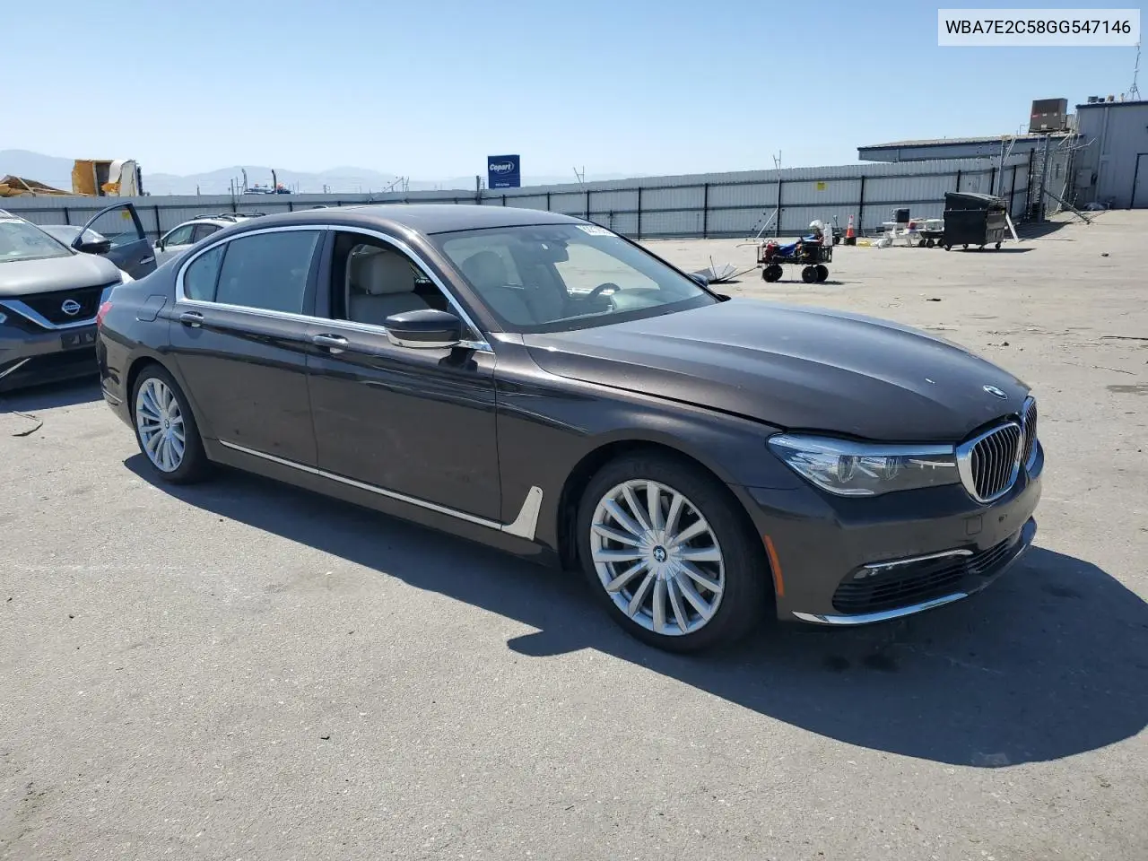 2016 BMW 740 I VIN: WBA7E2C58GG547146 Lot: 62217895
