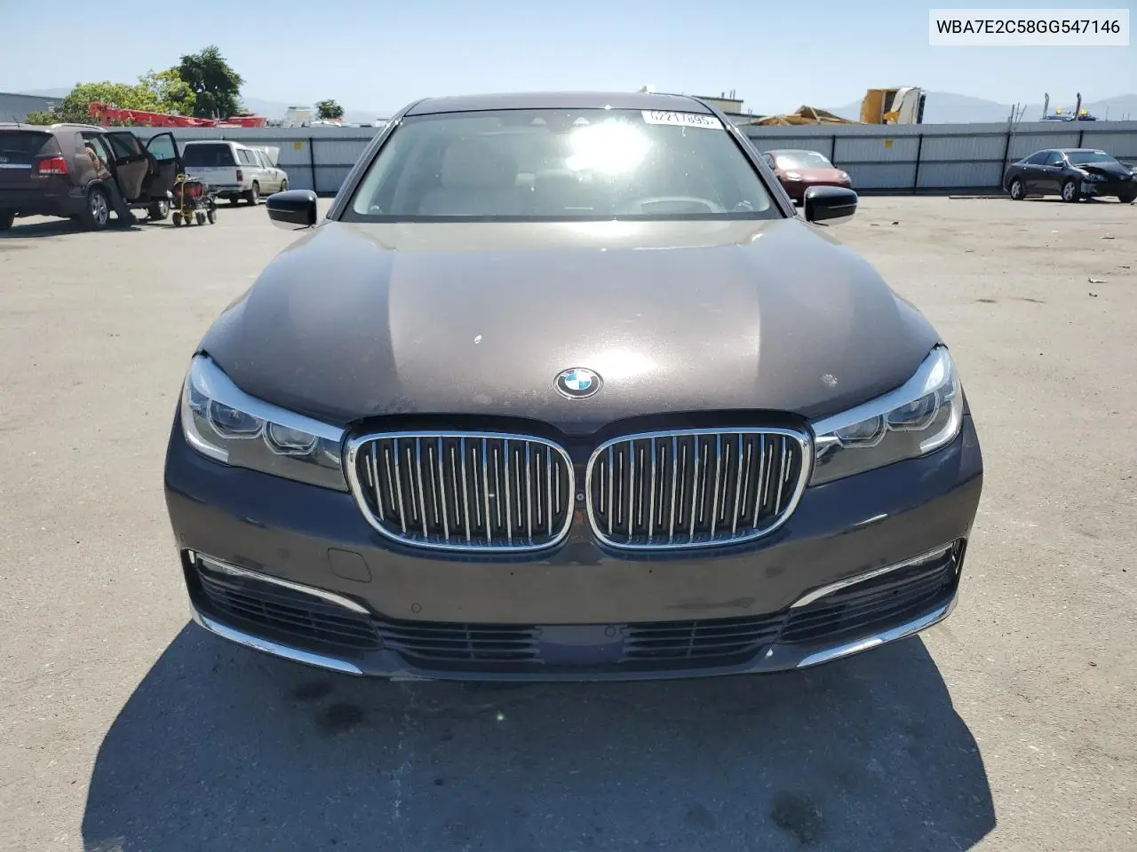 2016 BMW 740 I VIN: WBA7E2C58GG547146 Lot: 62217895